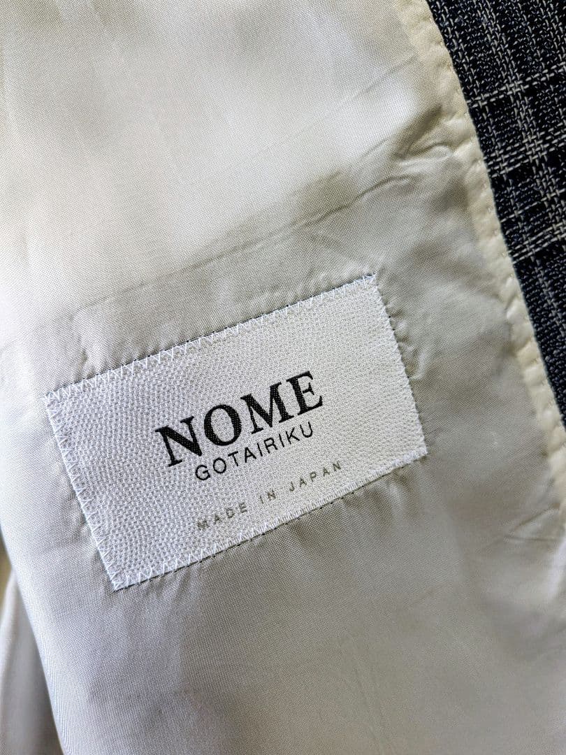 極美品！NOME GOTAIRIKU チェック ダブルジャケット五大陸