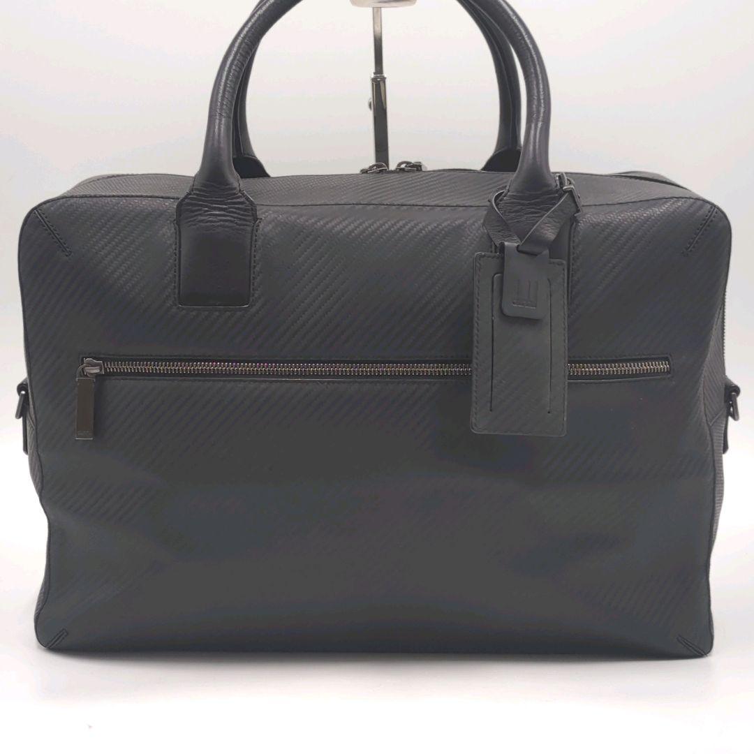 美品✨ ダンヒル シャーシ 2way ボストンバッグ 大容量 カーボン A4可