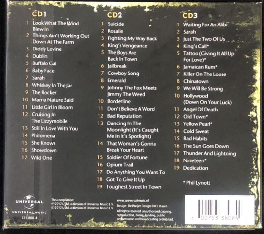 3CD！55曲！THIN LIZZY/シン・リジィ/ COLLECTED