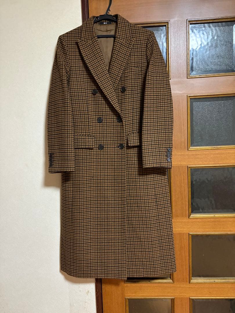 雪*丸様 ユニクロC ダブルロングコート　ブラウン　L