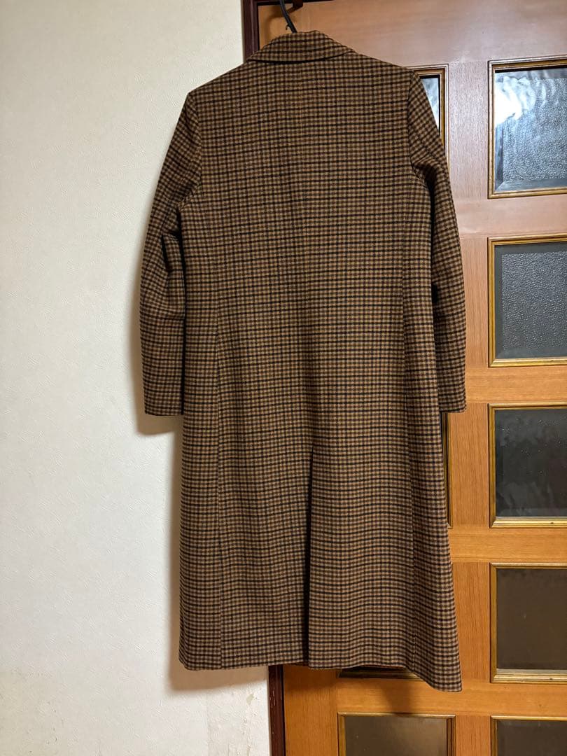 雪*丸様 ユニクロC ダブルロングコート　ブラウン　L