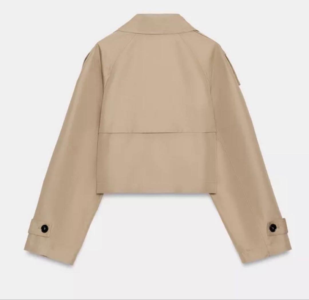 zara ショートダブルブレストトレンチコート