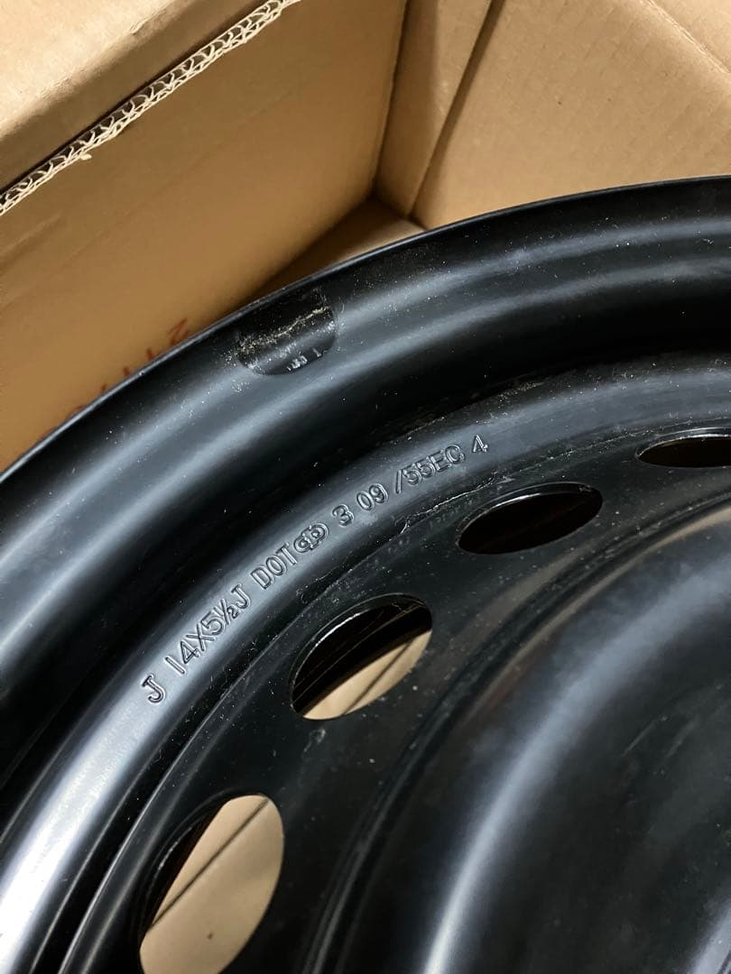 ホンダ　フィット新車外し 純正鉄ホイール 2本セット 14インチ 5.5J ①