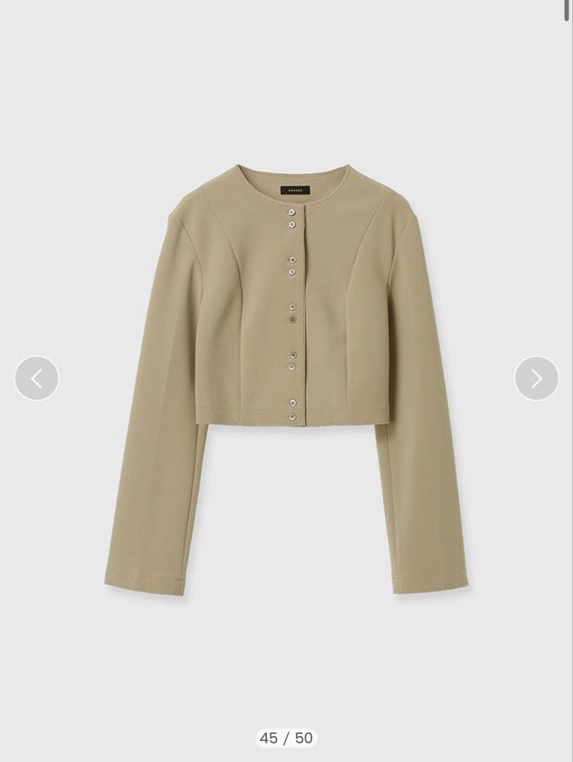 カットジョーゼットショートカーディガン　anuans