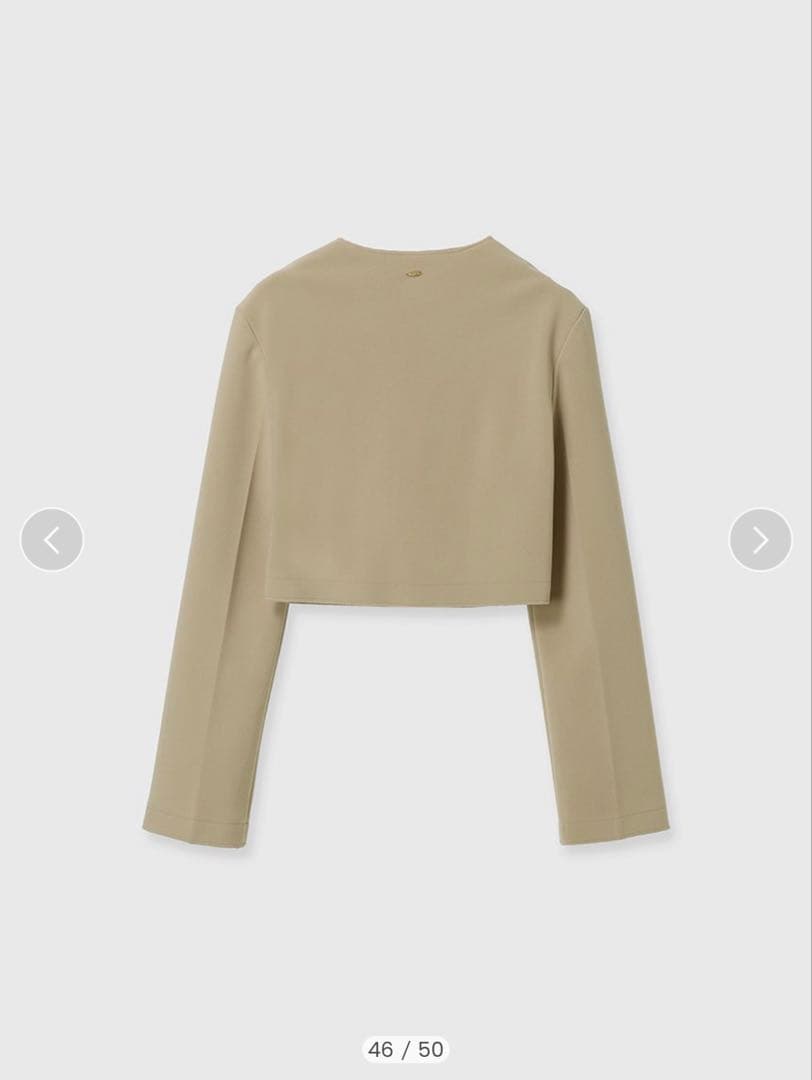 カットジョーゼットショートカーディガン　anuans