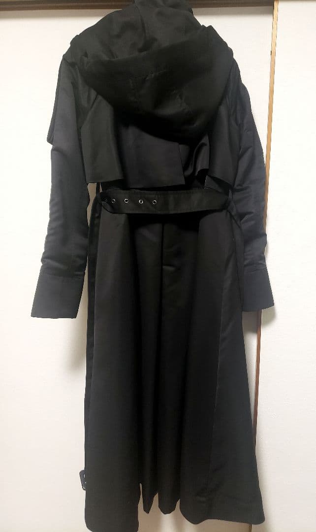 ruirue boutique 2wayフードロングトレンチコート 黒・Mサイズ