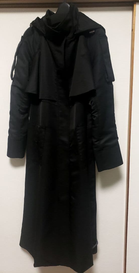 ruirue boutique 2wayフードロングトレンチコート 黒・Mサイズ