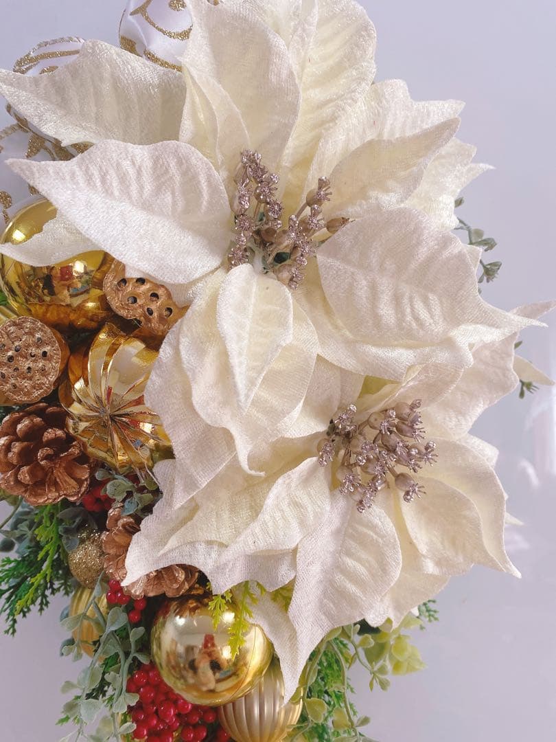 ✴︎豪華クリスマススワッグ✴︎クリスマスリース　フラワーリース