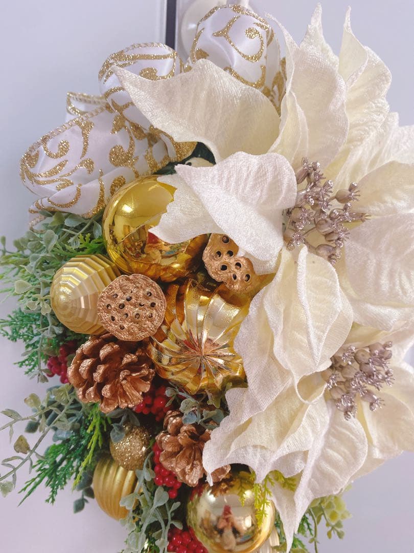 ✴︎豪華クリスマススワッグ✴︎クリスマスリース　フラワーリース