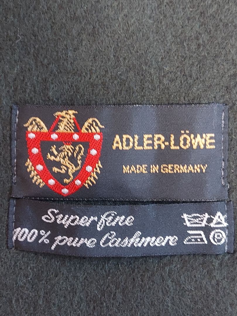 ADLER-LÖWE 100%カシミヤ ストール オリーブ大判 グリーン 極美品