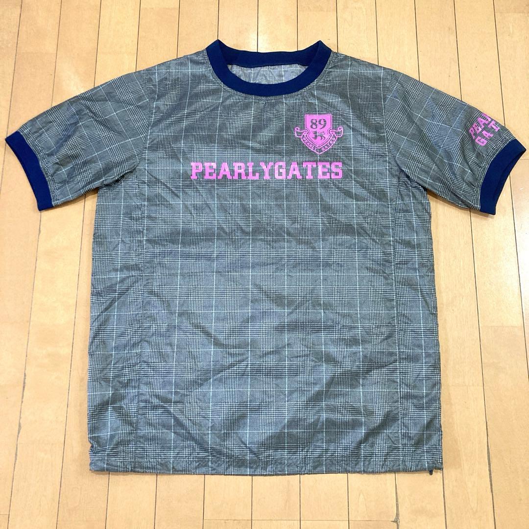 【良品】PEARLY GATES パーリーゲイツ 半袖スニード チェックブルゾン