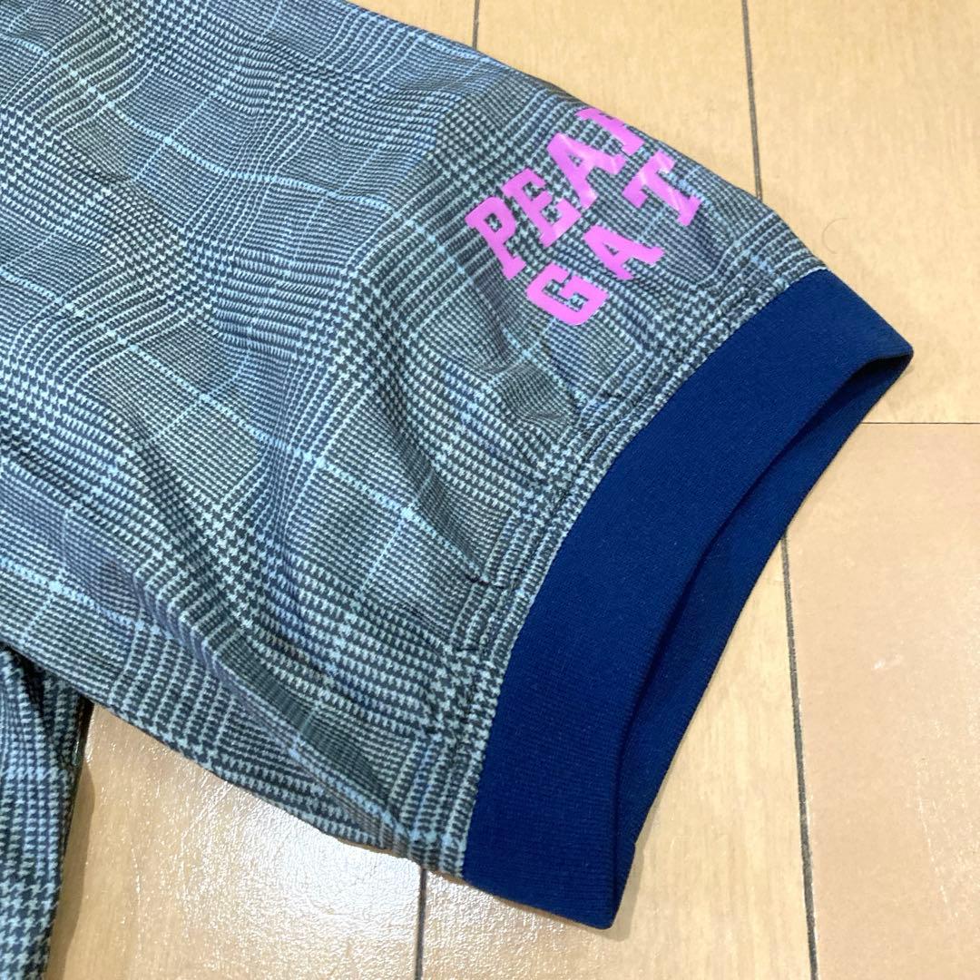 【良品】PEARLY GATES パーリーゲイツ 半袖スニード チェックブルゾン