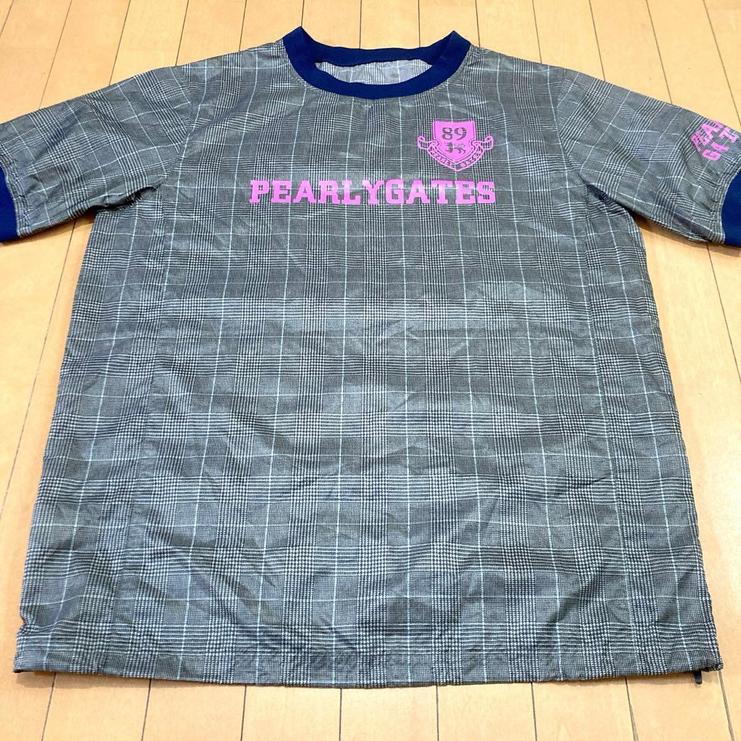【良品】PEARLY GATES パーリーゲイツ 半袖スニード チェックブルゾン