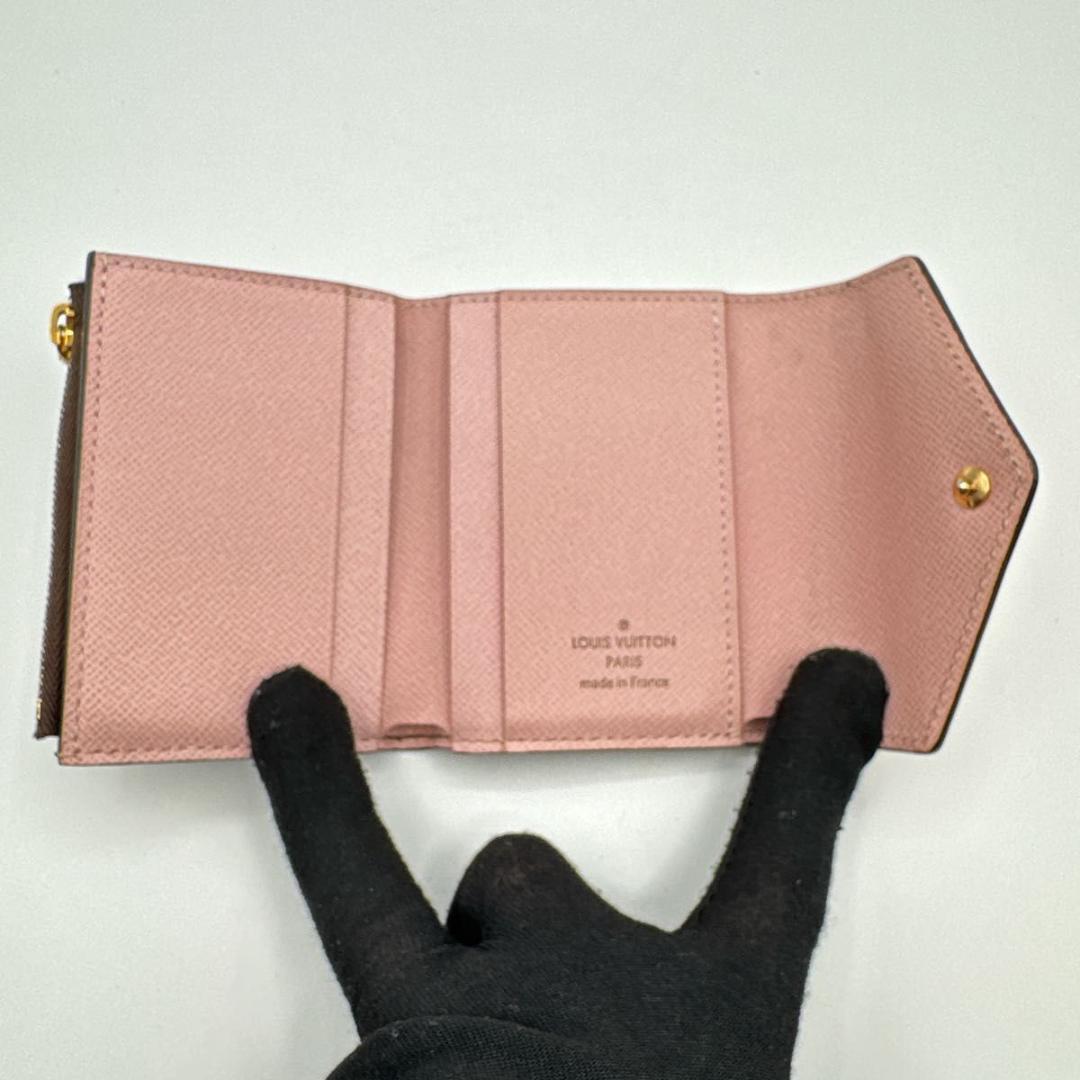 ルイヴィトン ポルトフォイユ・ゾエ モノグラム 三つ折り財布 ローズバレリーヌ