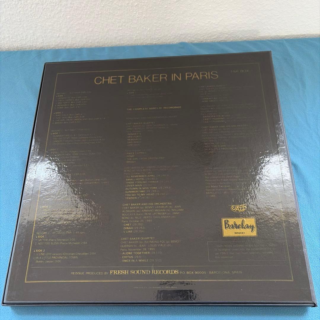 CHET BAKER IN PARIS BOX3枚組LP&EP2枚プログラム付