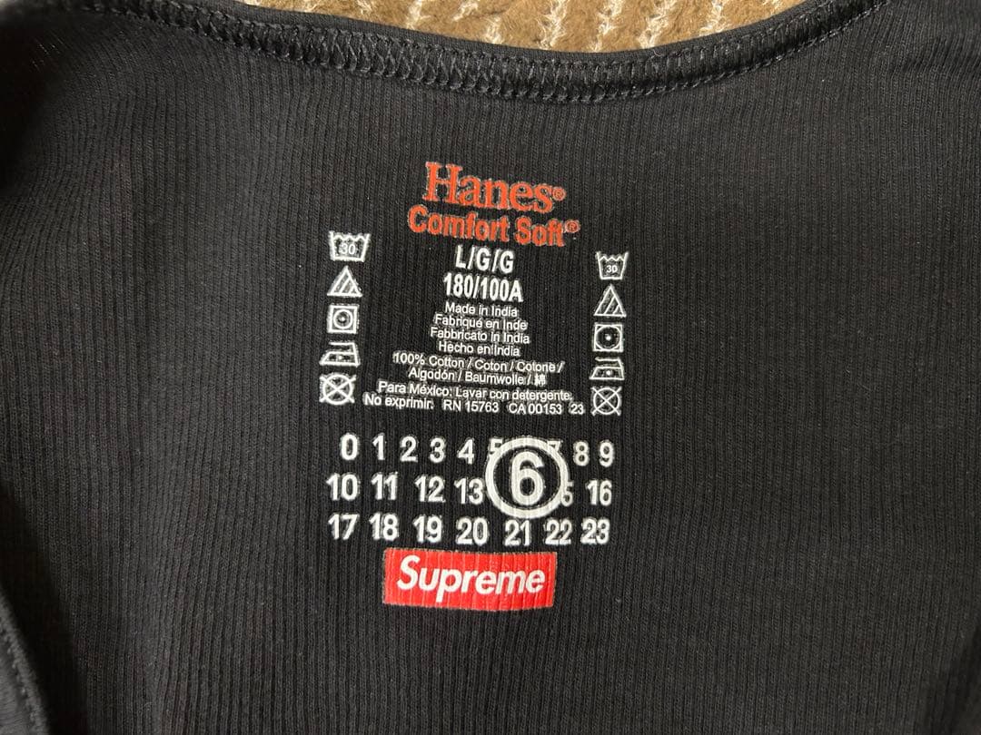 Supreme xMM6 Maison MargielaHanes タンクトップ