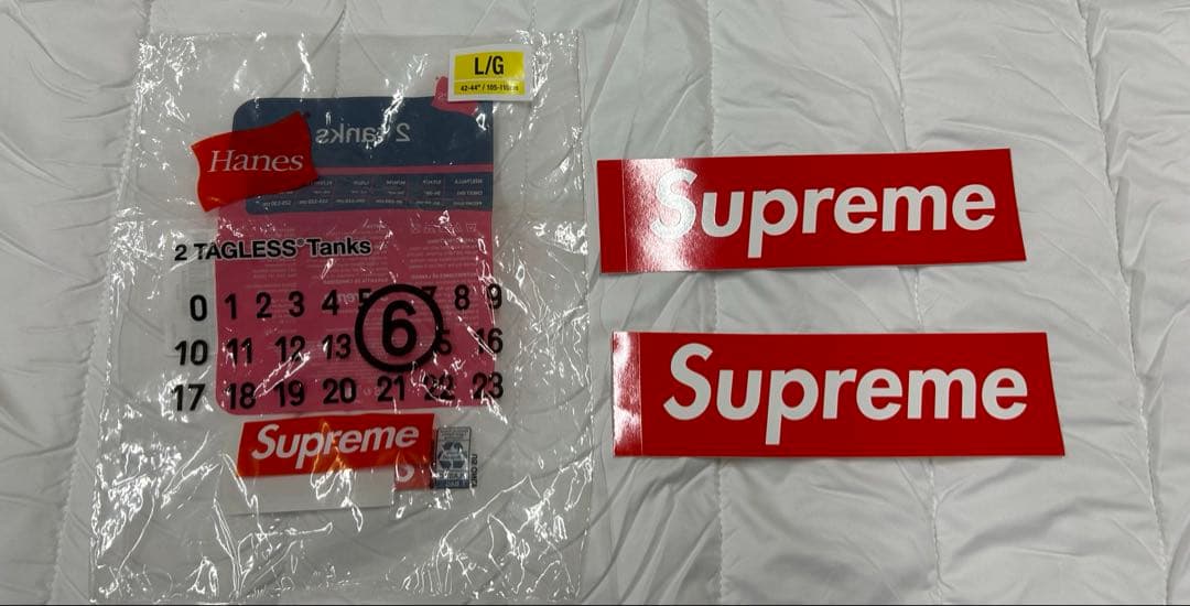 Supreme xMM6 Maison MargielaHanes タンクトップ