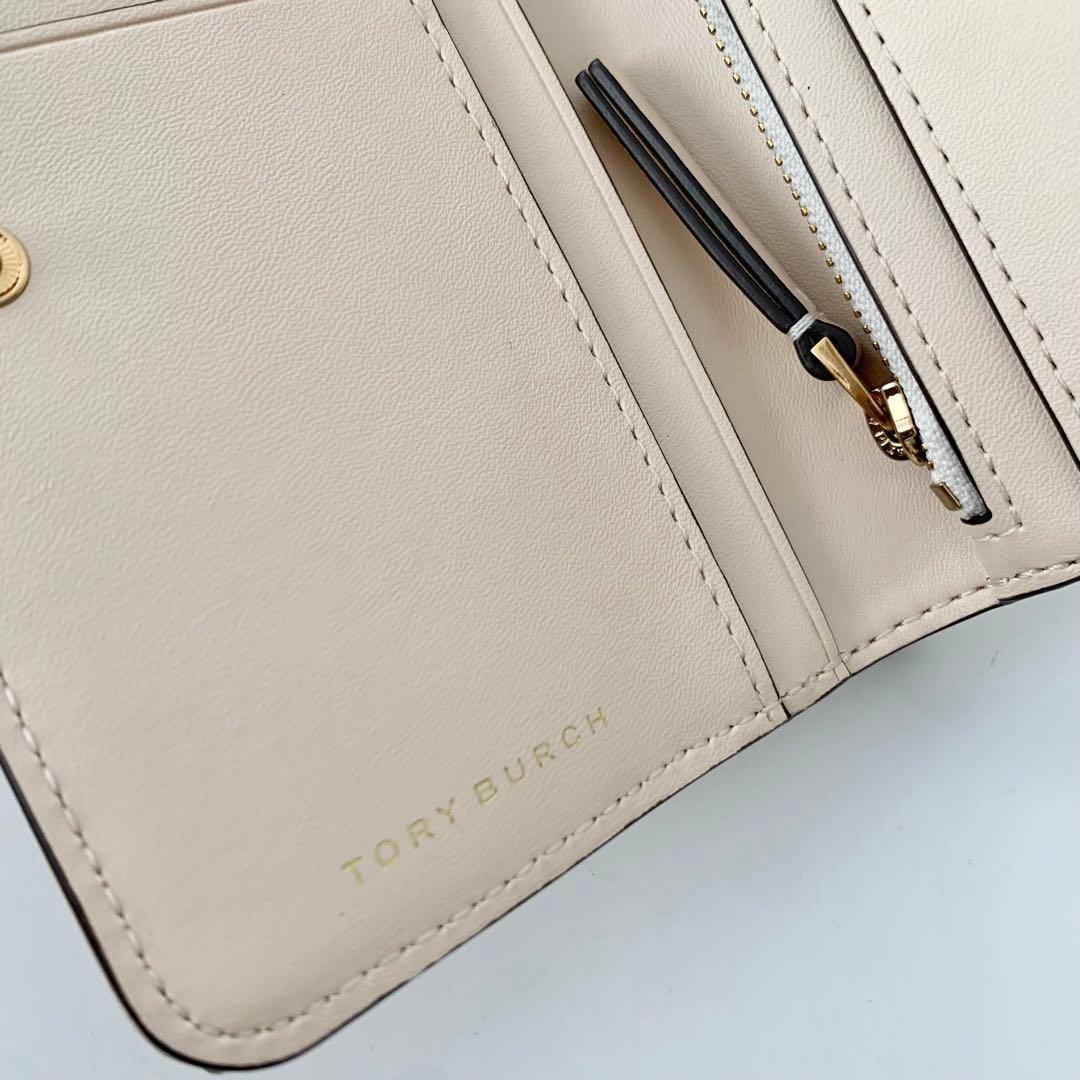 【TORY BURCH】トリーバーチ　二つ折り財布　ダイヤモンドキルト　ホワイト