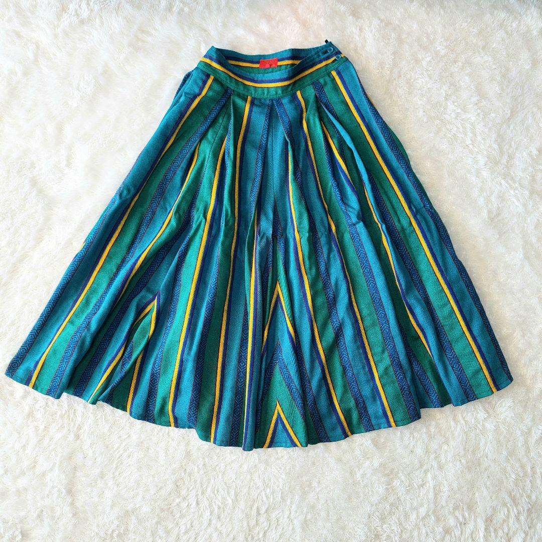 訳あり　KENZO　ヴィンテージ　80年代　ロングスカート　プリーツスカート　M