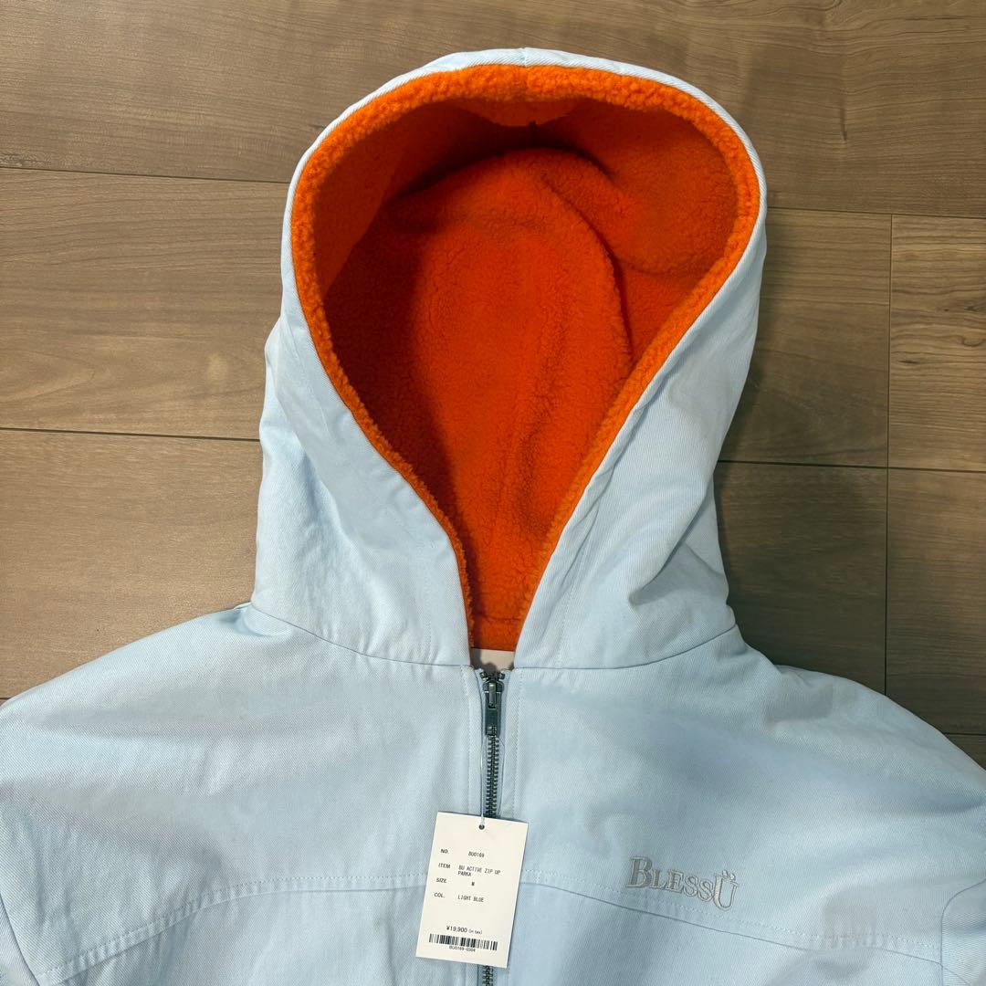 新品未使用 BLESSU ACTIVE ZIP UP PARKA ライトブルー
