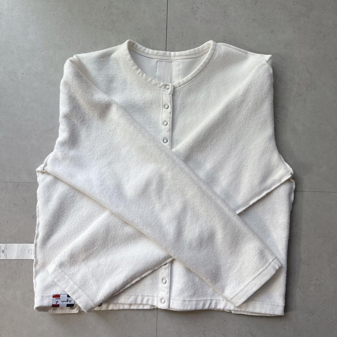 Agnes b コットン メルトン カーディガンプレッション 起毛