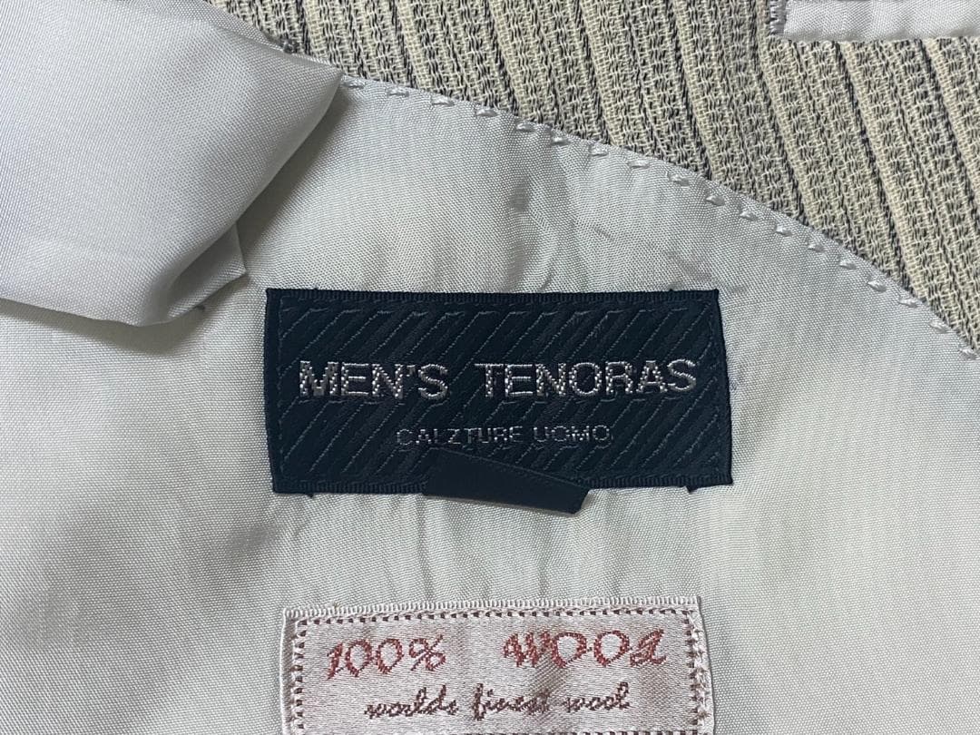 【希少】MEN’S TENORAS ダブルスーツ セットアップ 白×グレー M