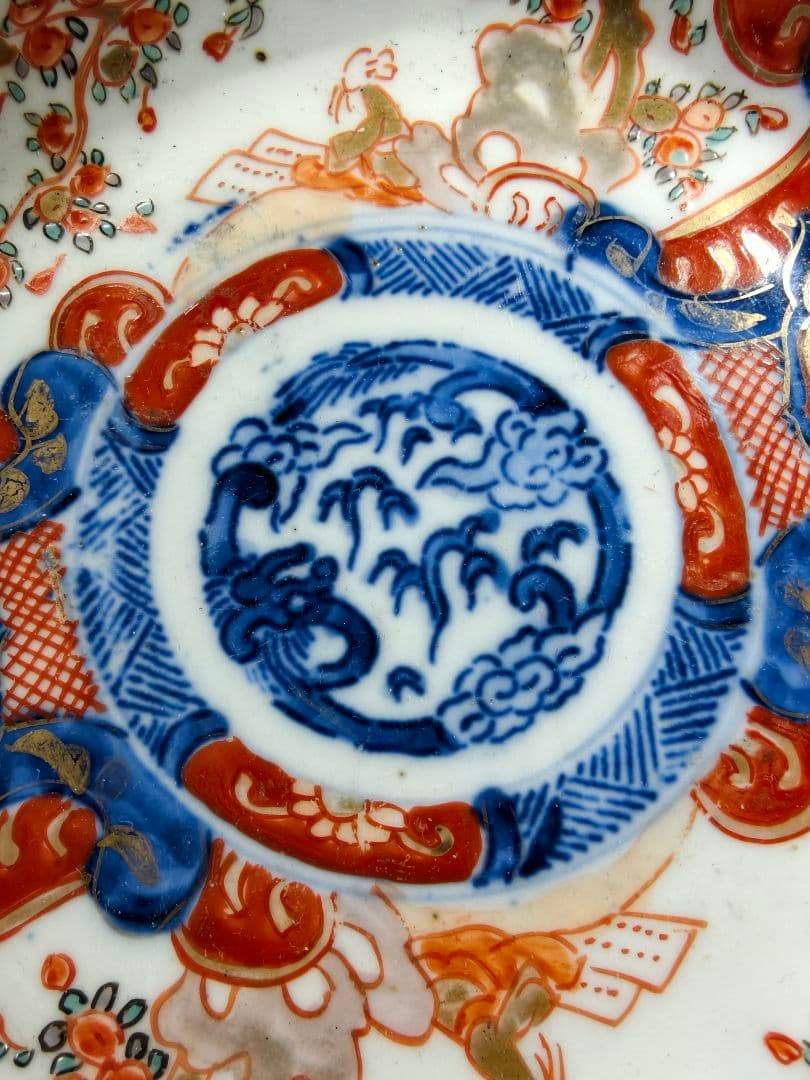 古伊万里 色絵金彩小皿3枚 手描き 骨董 旧家蔵出し美品 時代物 古美術