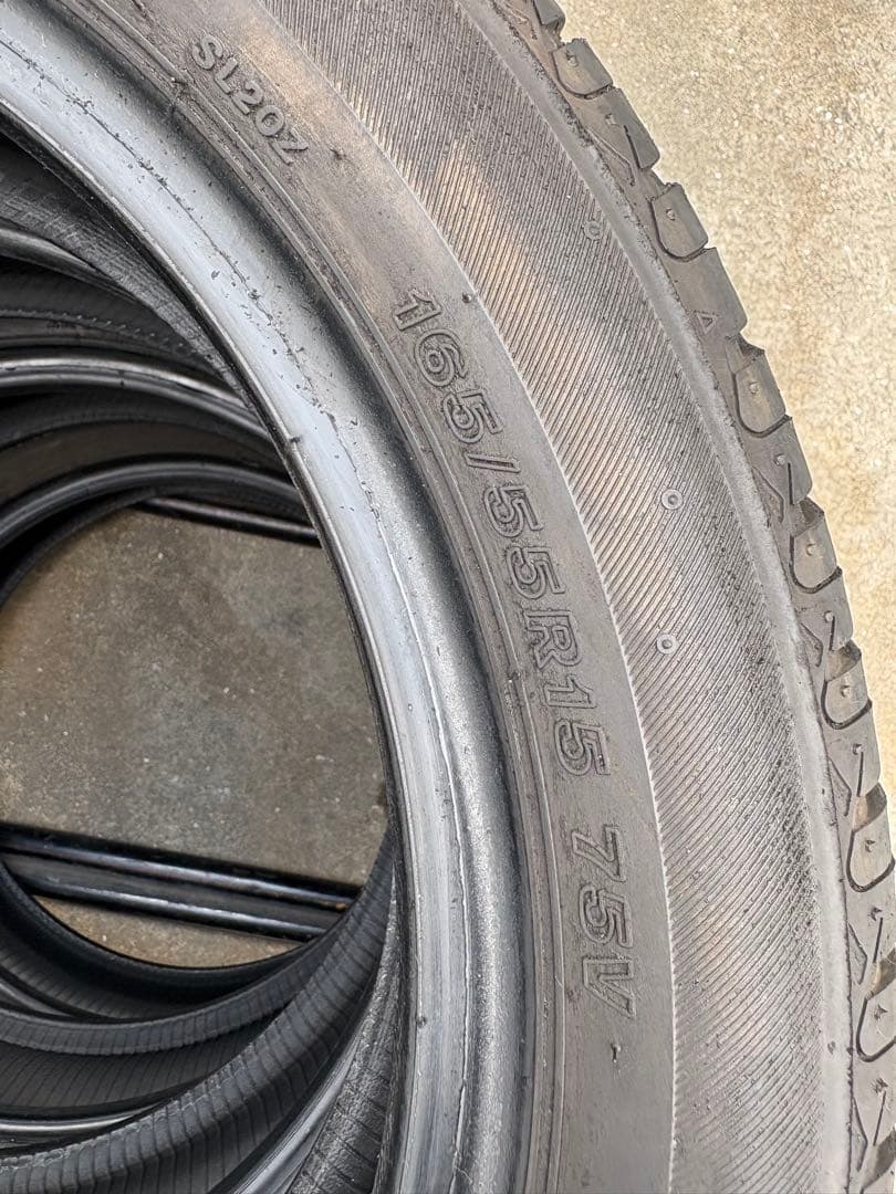 ブリヂストンSEIBERLING165/55R15 4本セット溝約5mmバリ山