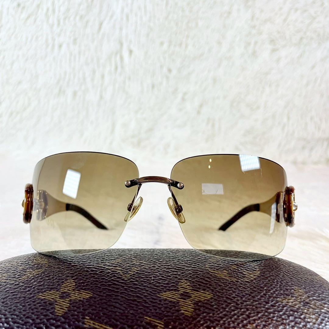 美品　GUCCI　サングラス　GG2801　ホースビット　バンブー　ブラウン