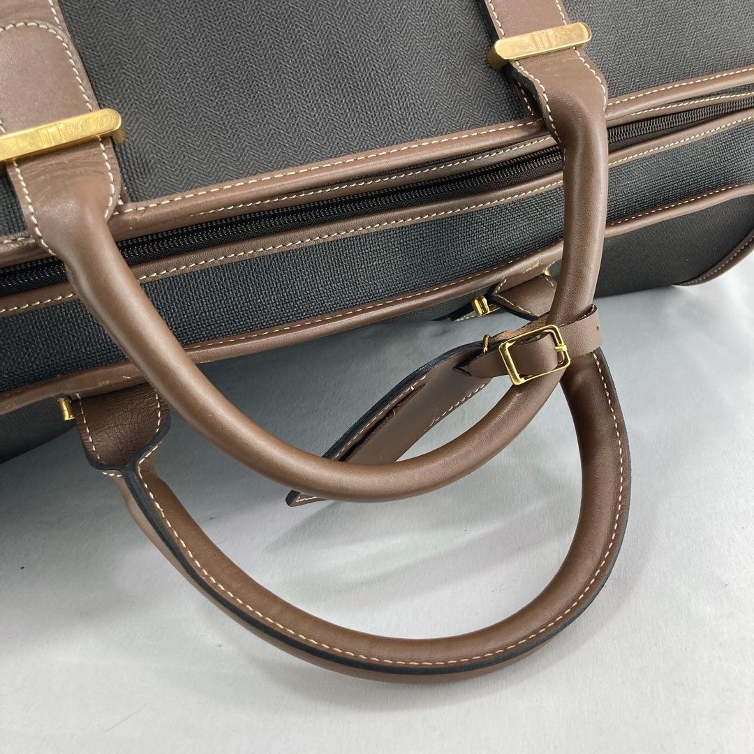 【美品】Dunhill ダンヒル　ボストンバッグ ダークグレー　PVC 大容量