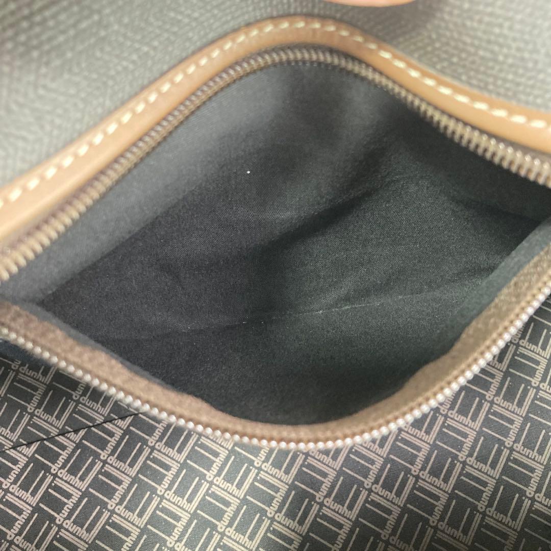 【美品】Dunhill ダンヒル　ボストンバッグ ダークグレー　PVC 大容量