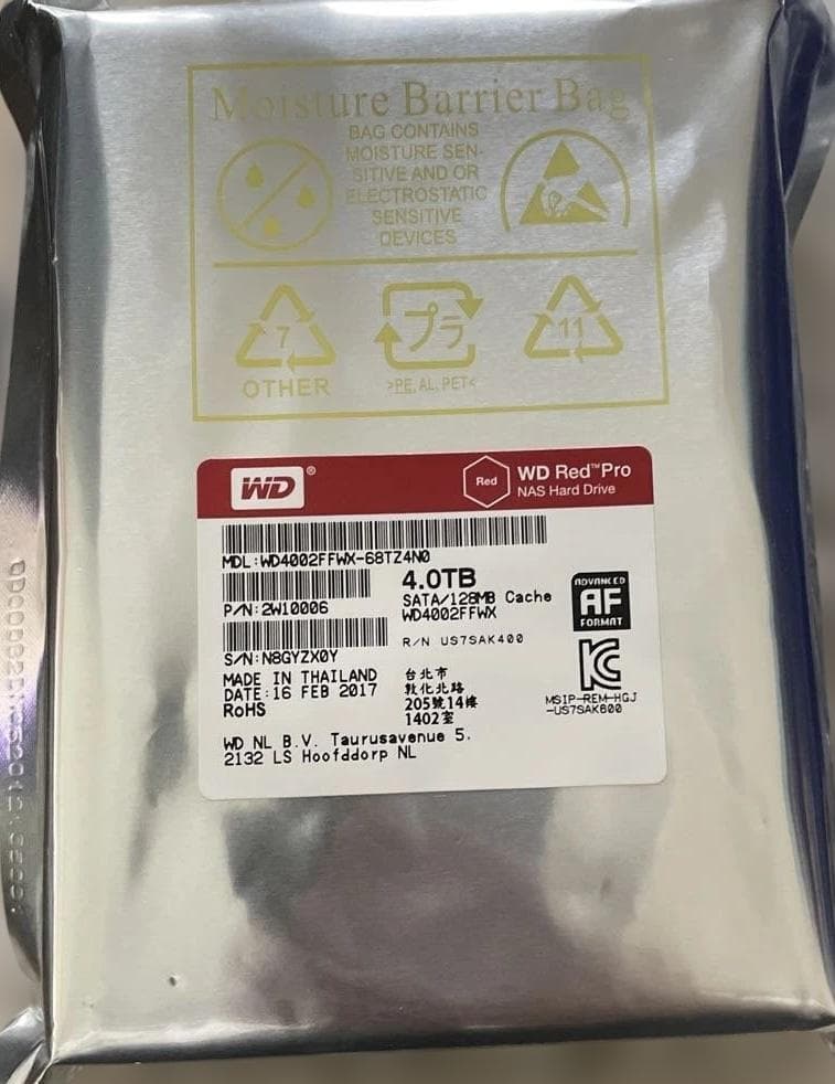 2/7迄 WD Red Pro 4TB 内蔵 HDD プロ