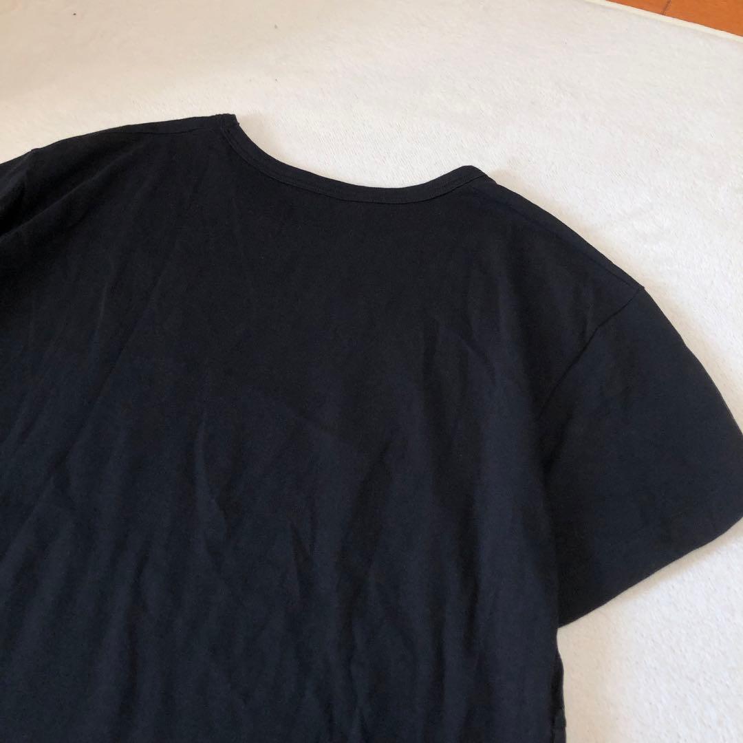 ヌメロヴェントゥーノ　黒Tシャツ　メッシュロゴ　ピンク　サイズL 半袖
