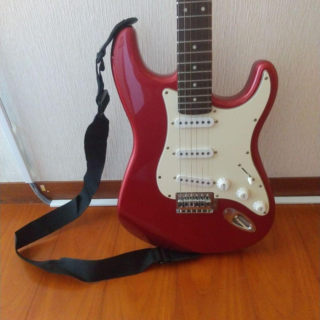 【再出品】島村楽器 BUSKER'S エレキギター レッド 動作未確認