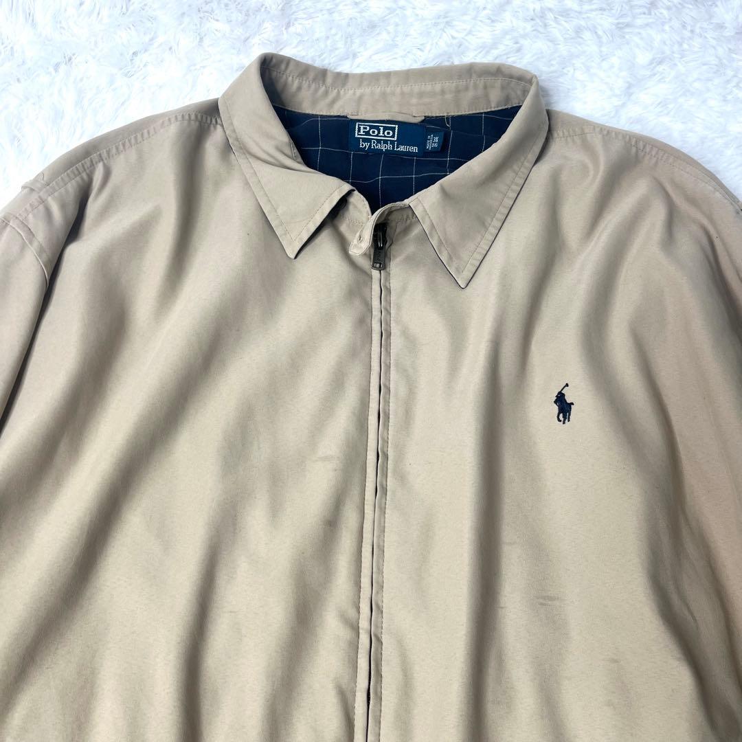【美品】 90s ポロラルフローレン ハリントン スイングトップ 3XL