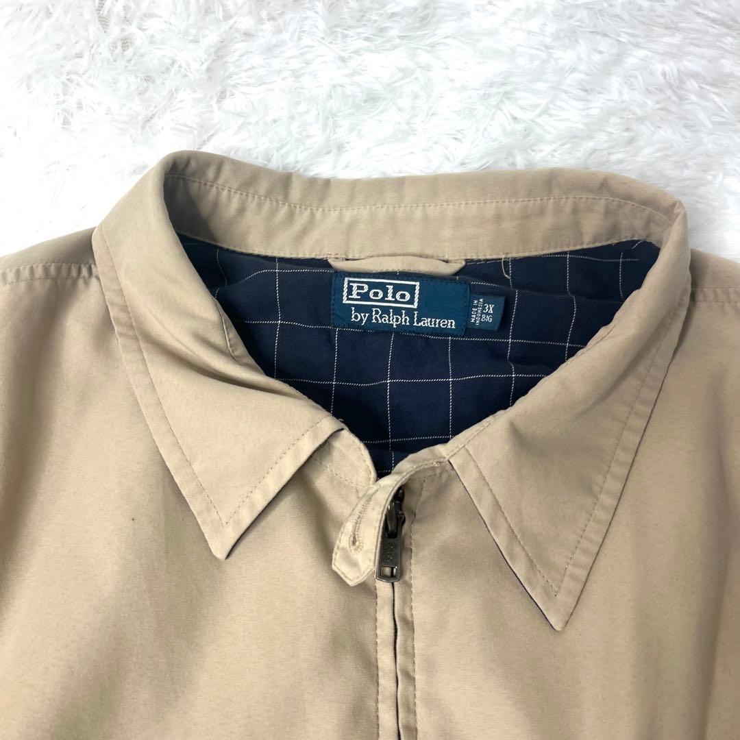 【美品】 90s ポロラルフローレン ハリントン スイングトップ 3XL