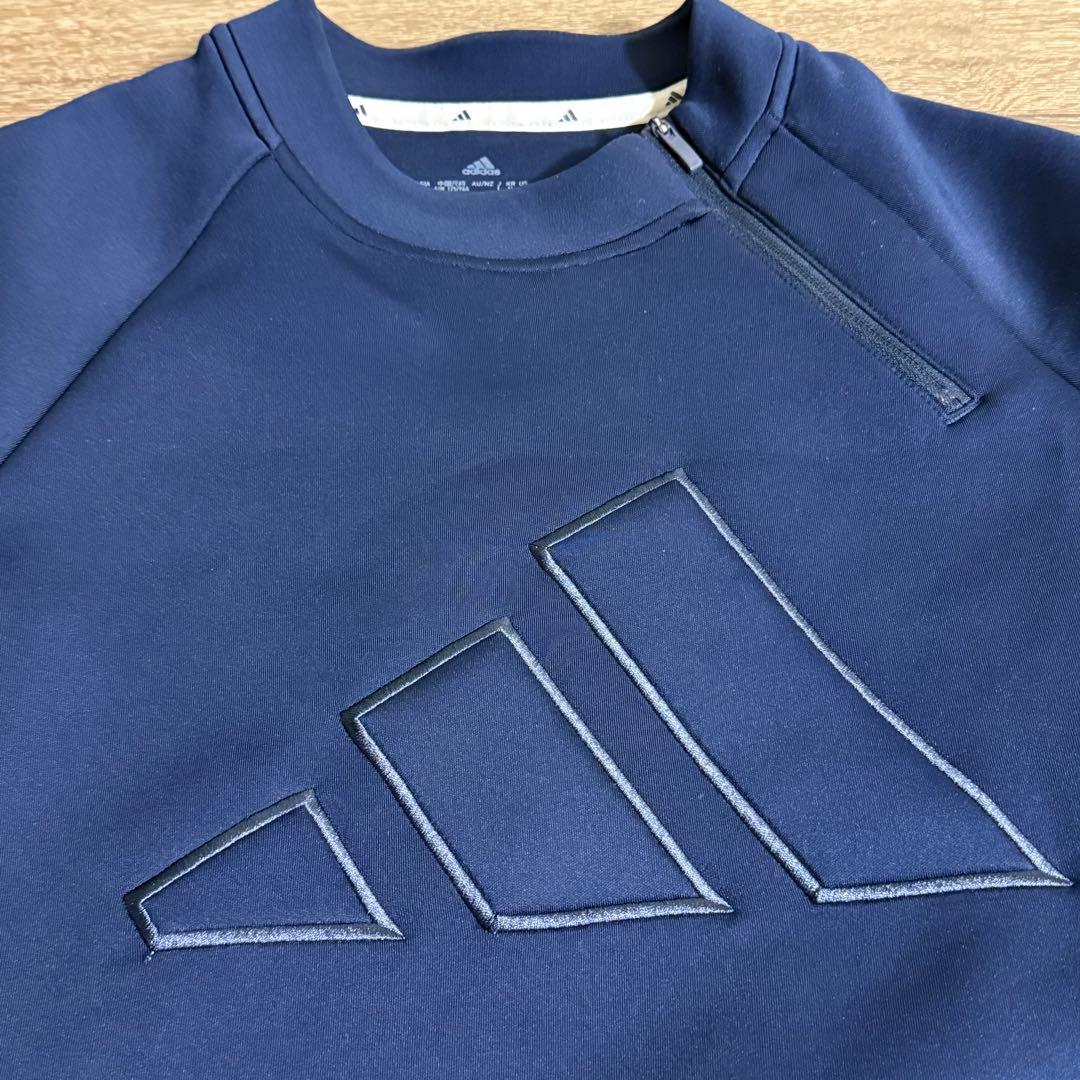 美品 adidas ゴルフウェア スウェット 長袖クルーネックスウエット L