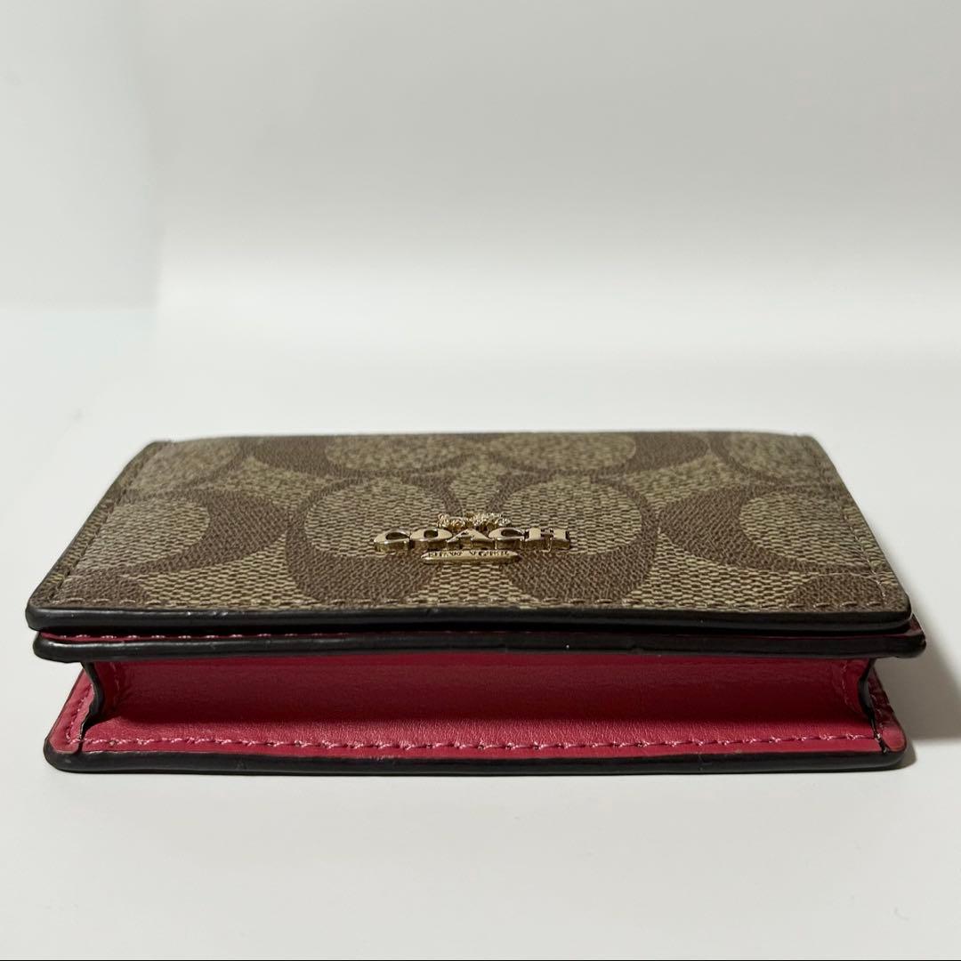 極美品 COACH コーチ シグネチャー レザー カードケース 名刺入れ