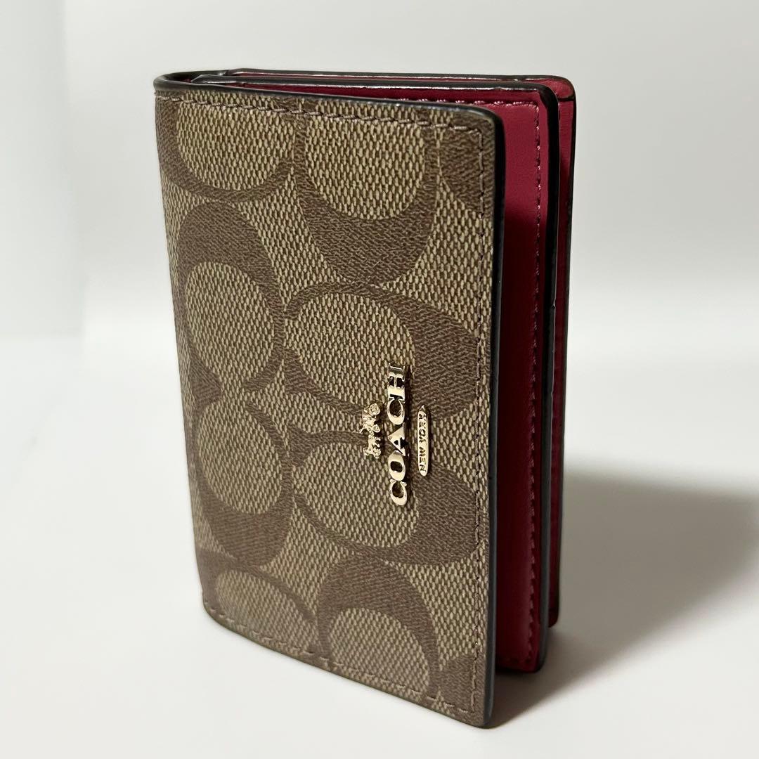 極美品 COACH コーチ シグネチャー レザー カードケース 名刺入れ