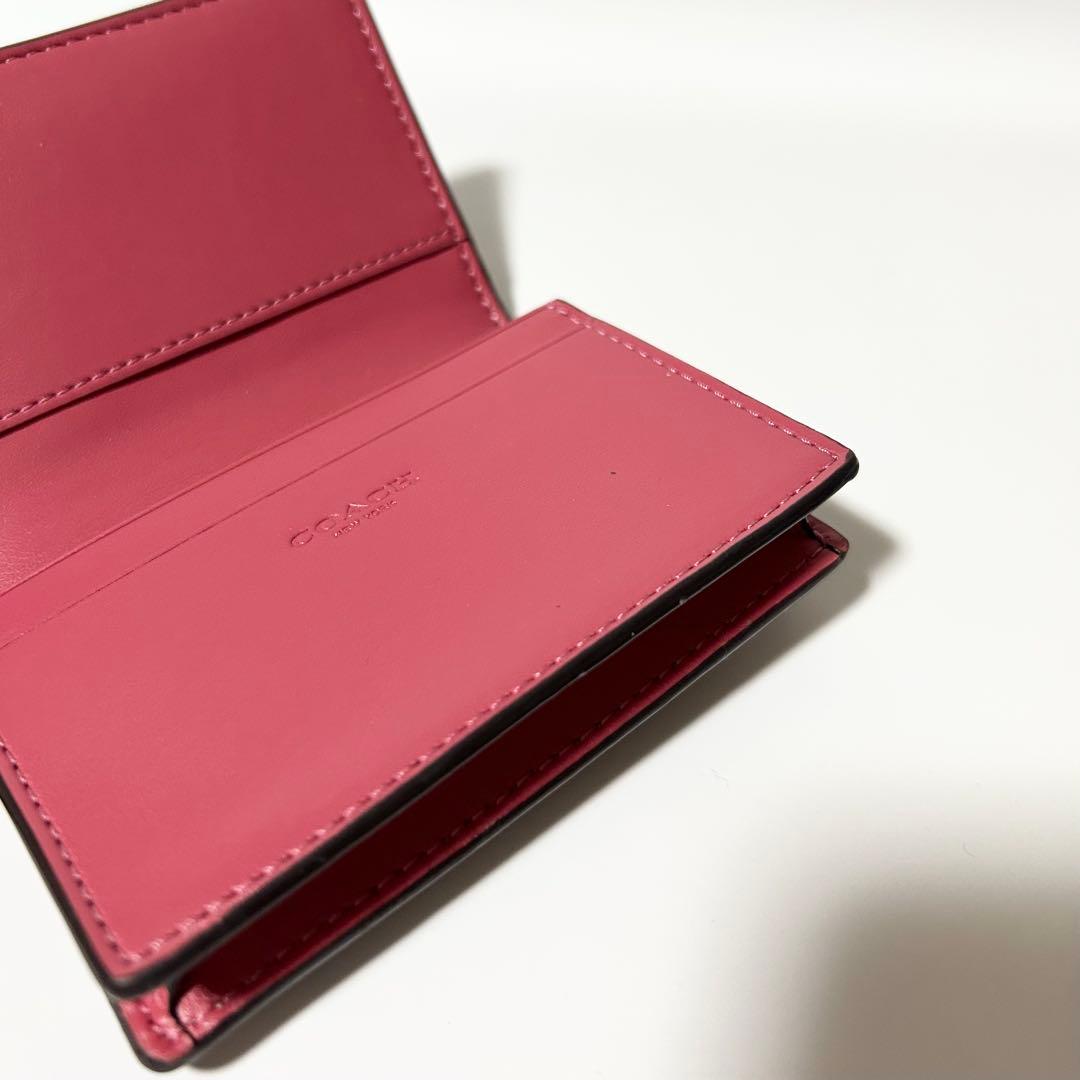 極美品 COACH コーチ シグネチャー レザー カードケース 名刺入れ