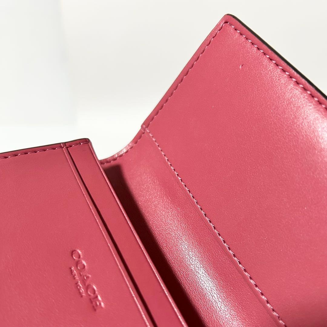 極美品 COACH コーチ シグネチャー レザー カードケース 名刺入れ