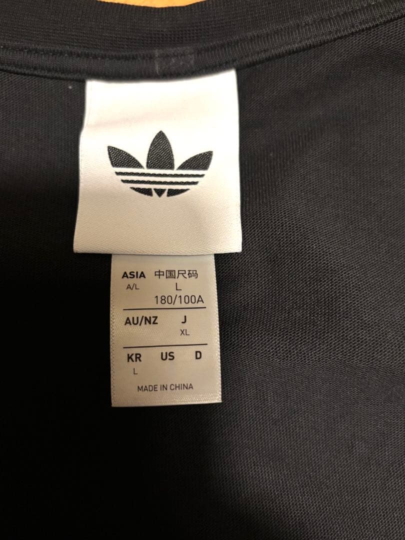 adidas oasis スリーストライプ　ロンＴ　ブラックＸＬ