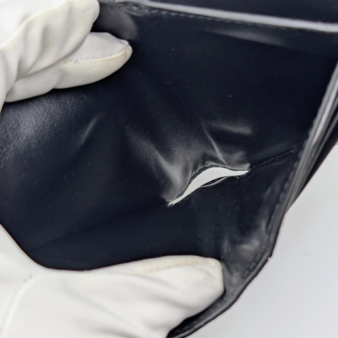 ボッテガヴェネタ カセット 二つ折りファスナーウォレット ブラック RFID