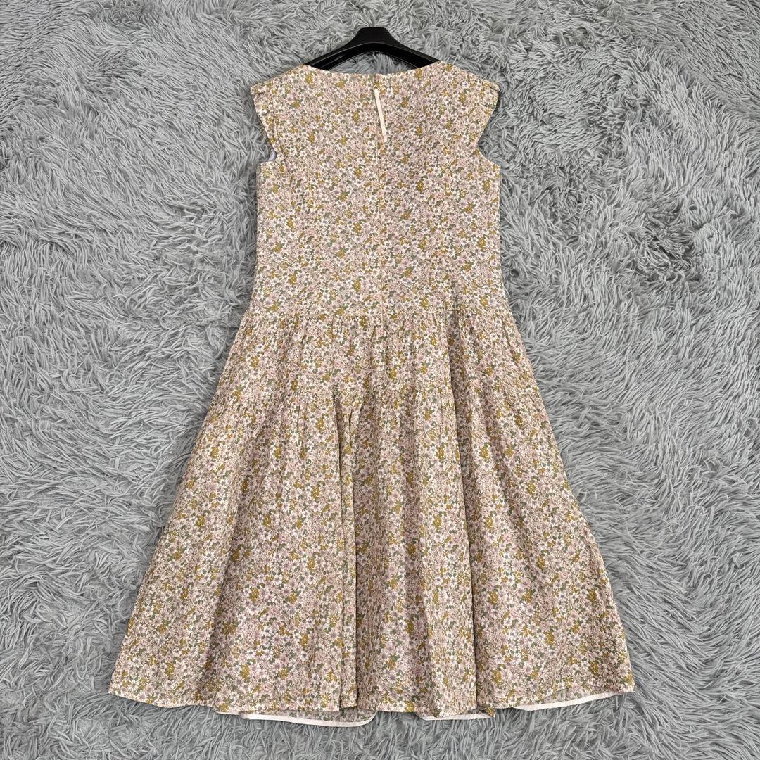 美品✨24SS トッカ バカンスドレス 花柄 サッカー素材 フリル 洗える 0