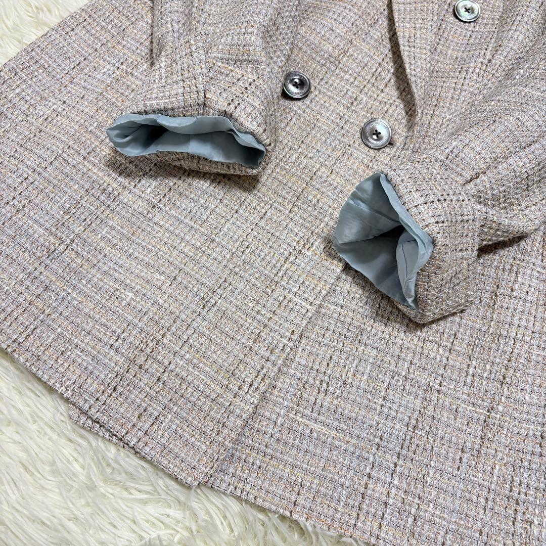 【美品】トゥモローランド ファンシーエフェクトツイードジャケット 36 ダブル