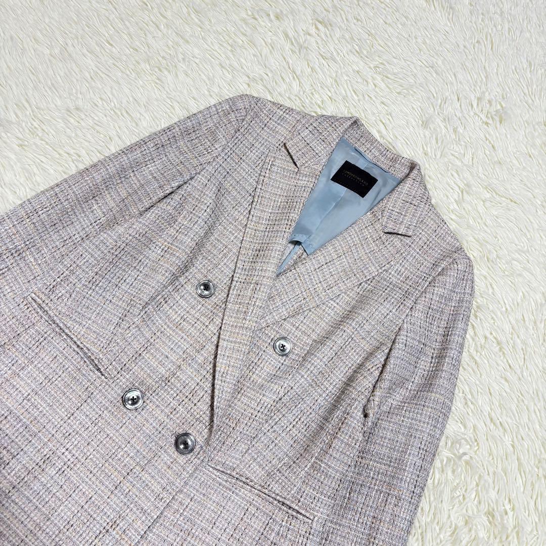 【美品】トゥモローランド ファンシーエフェクトツイードジャケット 36 ダブル