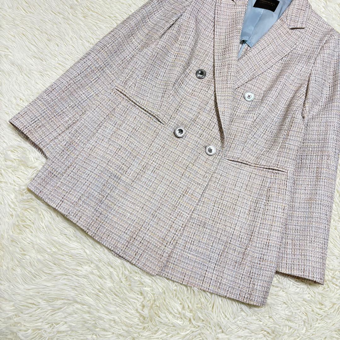 【美品】トゥモローランド ファンシーエフェクトツイードジャケット 36 ダブル