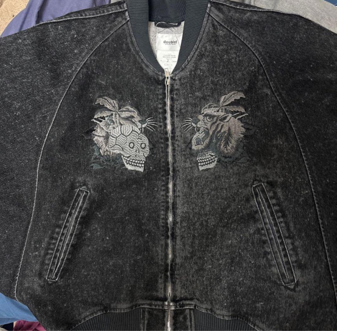 ジャケット・アウター doublet FLOCKED DENIM SOUVENIOR JACKET