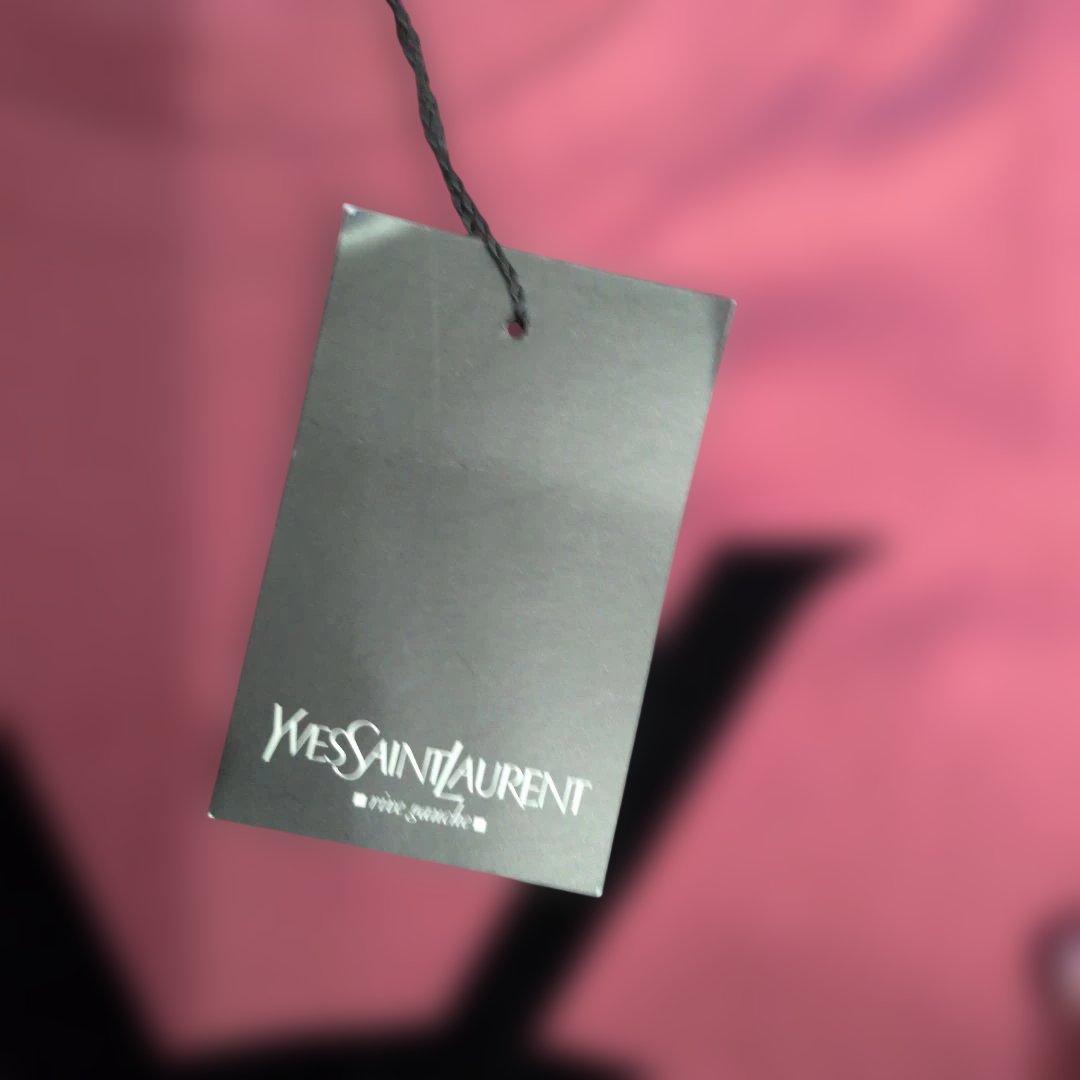 【新品タグ付】Yves Saint Laurent えんじ色 Tシャツ S