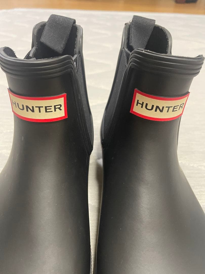 【美品】HUNTERブラック ショートレインブーツ